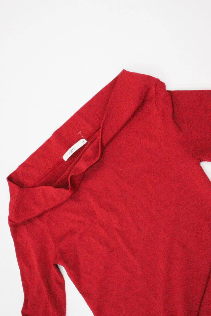 'EMMA' BLOUSE, RUBY, RED, 8 - Image 3