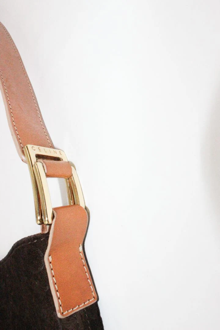 VINTAGE, CELINE, MACADAM SUEDE BAG - Image 4