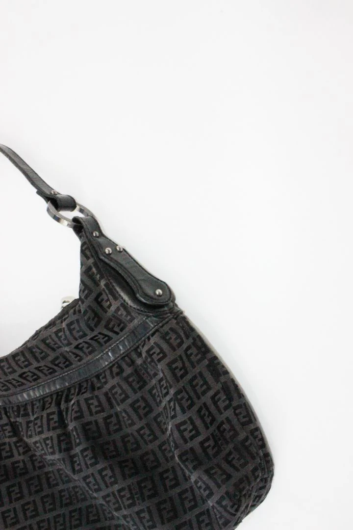VINTAGE, FENDI, ZUCCA SHOULDER BAG - Image 4