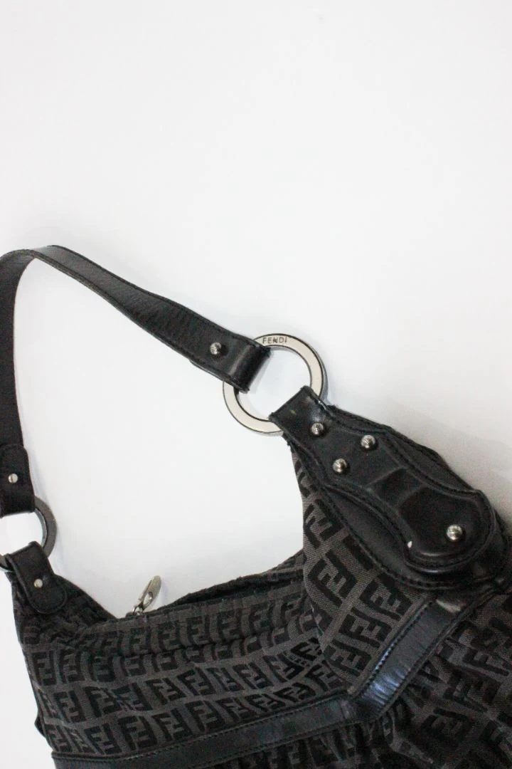 VINTAGE, FENDI, ZUCCA SHOULDER BAG - Image 7