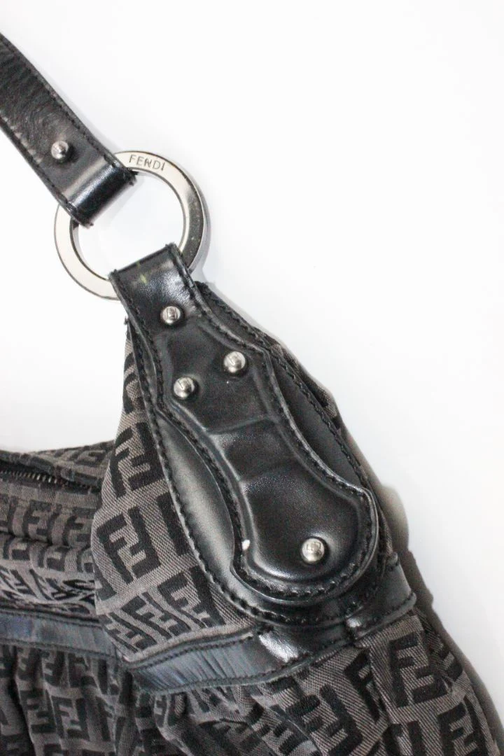 VINTAGE, FENDI, ZUCCA SHOULDER BAG - Image 8