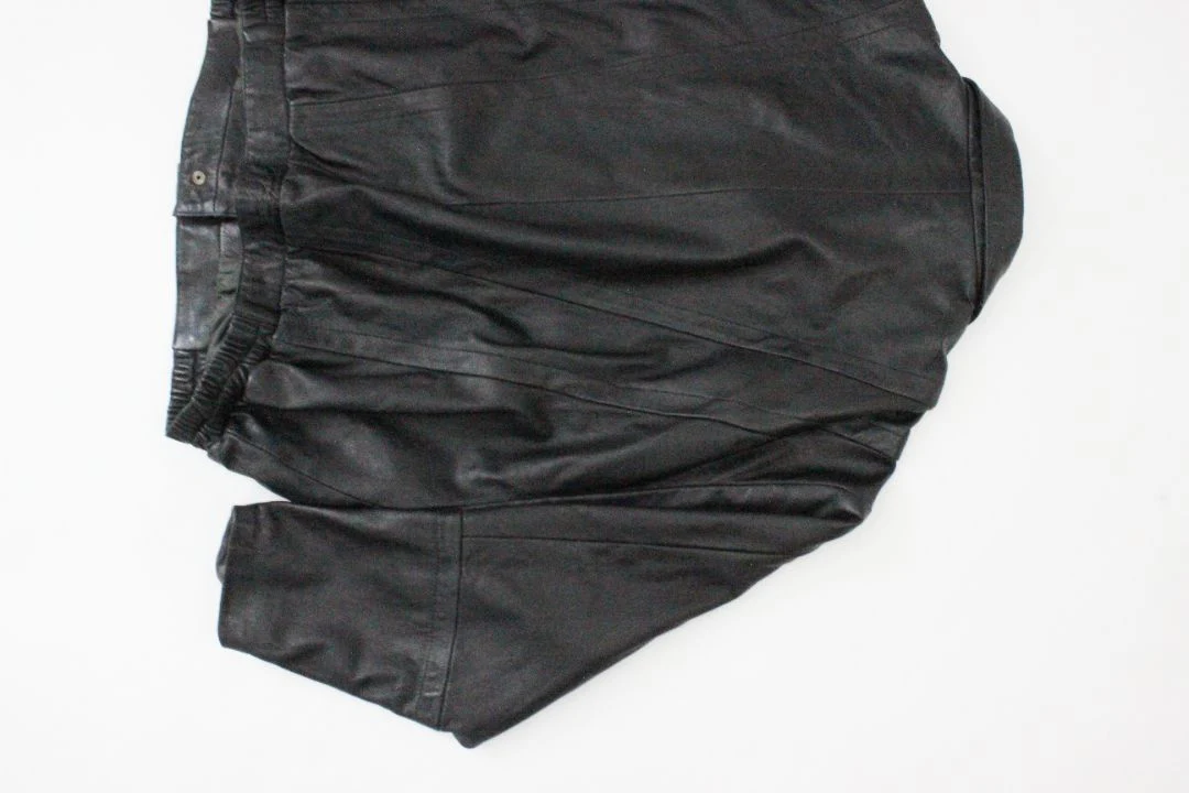 VINTAGE, LEATHER BOMBER JACKET, M - Image 4